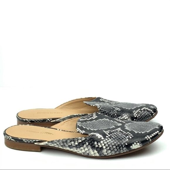 Banana republic flats size 7.5 print python mules - Picture 11 of 11
